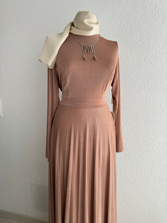 Rosee Samt Maxi Kleid