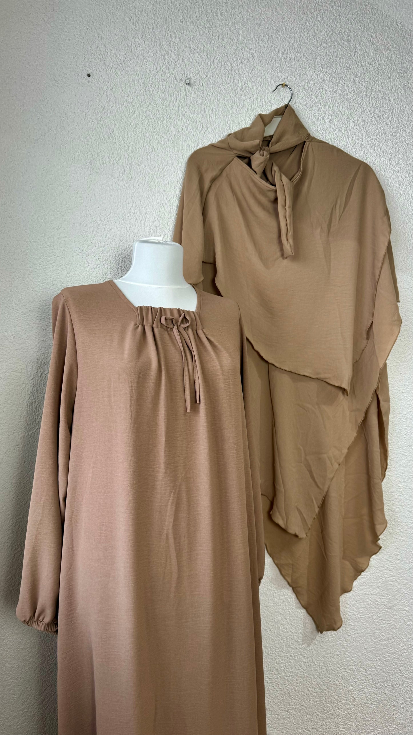 2-lagiger Khimar Beige